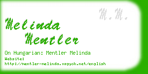 melinda mentler business card